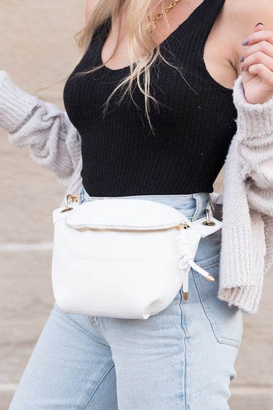 Luxe Convertible Sling Belt Bum Bag - Rosa Apparel
