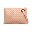 Aili’s Quilted Wristlet Clutch Vegan Leather Organizer Bag