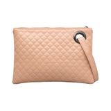 Aili’s Quilted Wristlet Clutch Vegan Leather Organizer Bag
