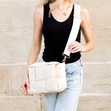 Aili’s Romy Foldover Puffer Crossbody Bag with Removable Zip Clutch