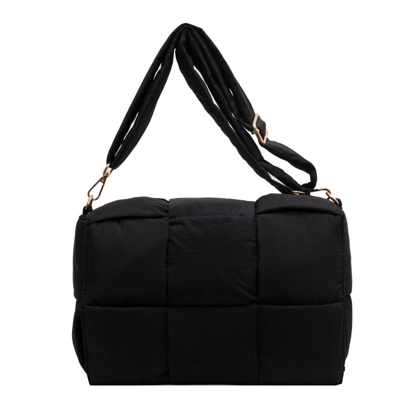 Aili’s Romy Foldover Puffer Crossbody Bag with Removable Zip Clutch