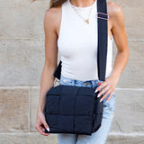 Aili’s Romy Foldover Puffer Crossbody Bag with Removable Zip Clutch