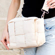 Aili’s Romy Foldover Puffer Crossbody Bag with Removable Zip Clutch