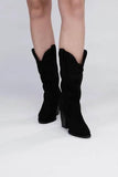 Akito Knee High Heel Boots - Rosa Apparel