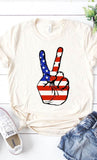 American Peace Sign 4th of July T-Shirt - Rosa Apparel