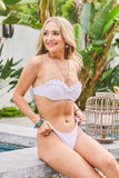 And The Why Frill Trim Bandeau Bikini Swim Set - Rosa Apparel