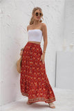 Womens Print Maxi Skirt - Rosa Apparel