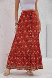 Womens Print Maxi Skirt - Rosa Apparel