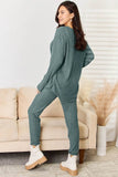 Basic Bae Full Size Notched Long Sleeve Top and Pants Set - Rosa Apparel