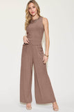 Basic Bae Full Size Ribbed Tank and Wide Leg Pants Set - Rosa Apparel
