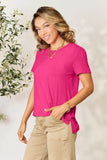 Basic Bae Full Size Round Neck Short Sleeve T-Shirt - Rosa Apparel