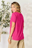 Basic Bae Full Size Round Neck Short Sleeve T-Shirt - Rosa Apparel