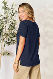 Basic Bae Full Size Round Neck Short Sleeve T-Shirt - Rosa Apparel