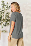 Basic Bae Full Size Round Neck Short Sleeve T-Shirt - Rosa Apparel