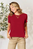 Basic Bae Full Size Round Neck Short Sleeve T-Shirt - Rosa Apparel