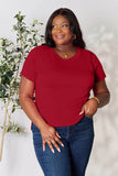 Basic Bae Full Size Round Neck Short Sleeve T-Shirt - Rosa Apparel