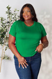 Basic Bae Full Size Round Neck Short Sleeve T-Shirt - Rosa Apparel