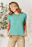 Basic Bae Full Size Round Neck Short Sleeve T-Shirt - Rosa Apparel