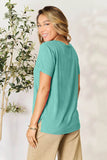 Basic Bae Full Size Round Neck Short Sleeve T-Shirt - Rosa Apparel