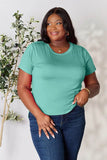 Basic Bae Full Size Round Neck Short Sleeve T-Shirt - Rosa Apparel