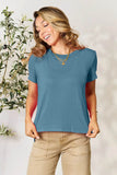 Basic Bae Full Size Round Neck Short Sleeve T-Shirt - Rosa Apparel