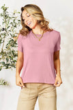 Basic Bae Full Size Round Neck Short Sleeve T-Shirt - Rosa Apparel