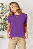 Basic Bae Full Size Round Neck Short Sleeve T-Shirt - Rosa Apparel