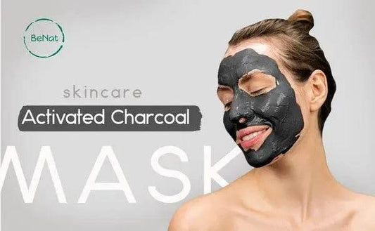 BeNat Activated Charcoal Mask - 4-oz, Smooth Skin, Detox, Cleanse - Rosa Apparel