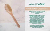 BeNat Natural Boar Bristle Wooden Bath & Body Brush with Long Handle. Eco-Friendly. 13.7in Long. - Rosa Apparel