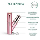 BeNat The Effortless Trio Beauty Kit Facial & Eyebrow Hair Removal & Eyelash Curler - Rosa Apparel