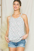 Bead Detail Sleeveless Top - Rosa Apparel