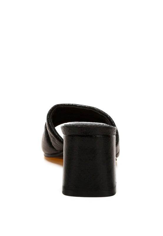 Bellamy Horsebit Detail Snake Print Sandals – Women’s Low Block Heel Sandals by Rosa Apparel - Rosa Apparel