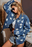 BiBi Washed Tie Dye Denim Jacket - Rosa Apparel