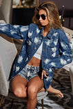 BiBi Washed Tie Dye Denim Jacket - Rosa Apparel