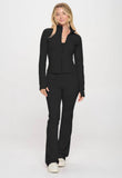 Black Yoga Jacket with Jumpsuit Set - Rosa Apparel