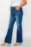 Bytos Full Size High Rise Bootcut Jeans with Pockets - Rosa Apparel