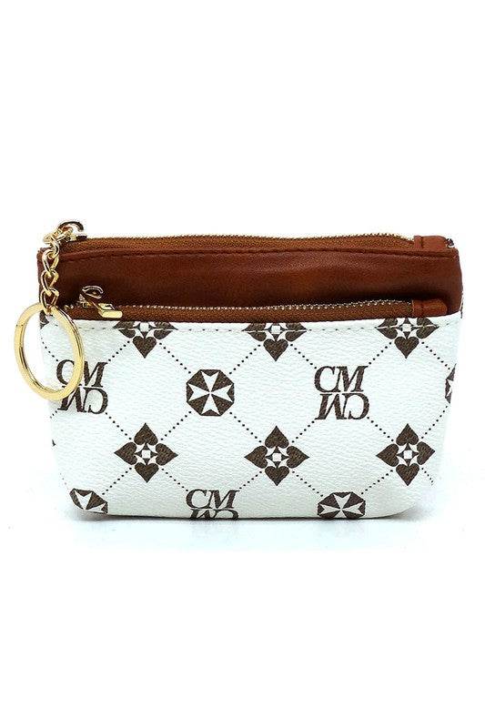CM Monogram Keychain Coin Purse - Rosa Apparel