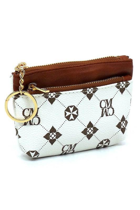 CM Monogram Keychain Coin Purse - Rosa Apparel