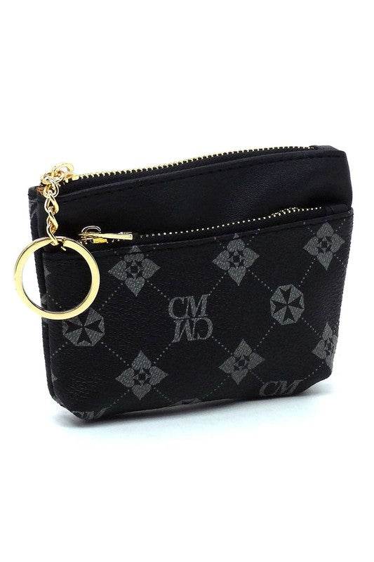 CM Monogram Keychain Coin Purse - Rosa Apparel
