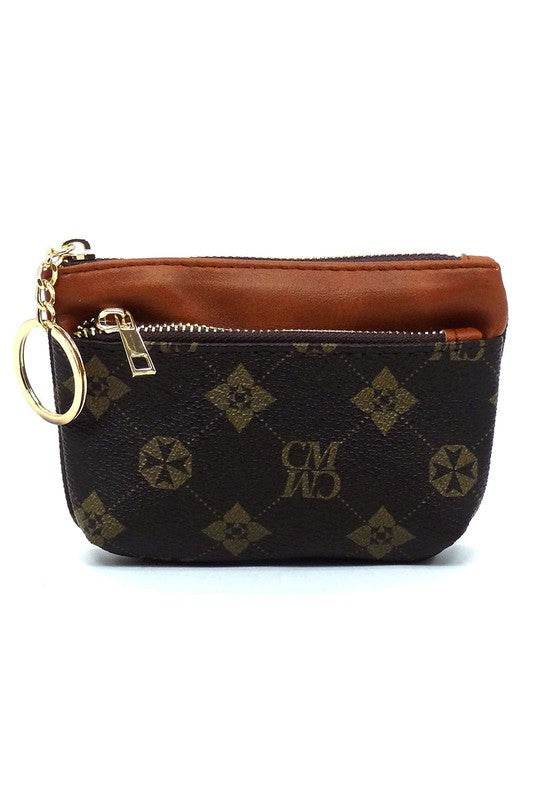 CM Monogram Keychain Coin Purse - Rosa Apparel