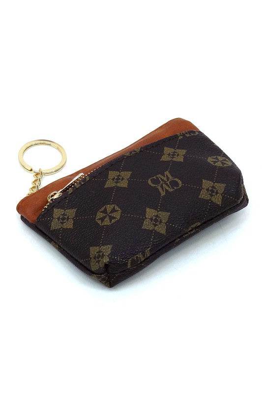 CM Monogram Keychain Coin Purse - Rosa Apparel