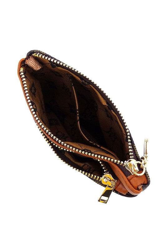 CM Monogram Keychain Coin Purse - Rosa Apparel