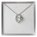 Acabado en oro blanco de 14 k.