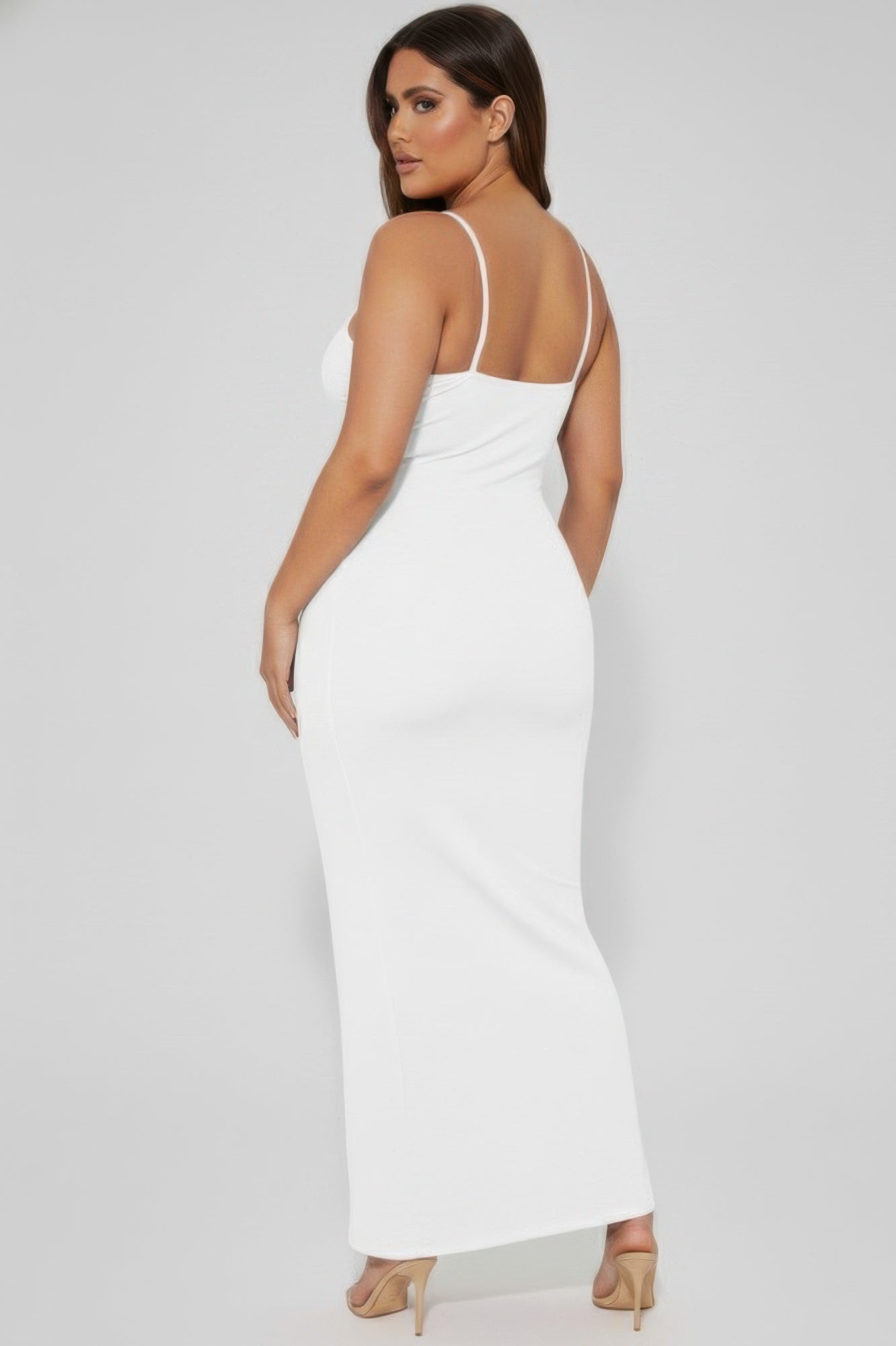 mermaid cami dress Jacquard Crisscross Back Mermaid Hem Cami Dress