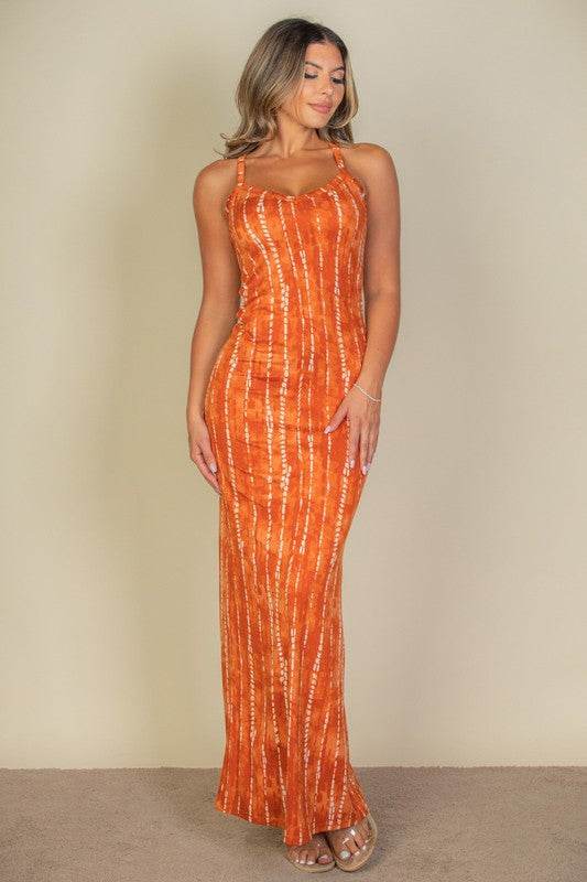 capella maxi dress Capella Tie Dye Cami Bodycon Maxi Dress Stretch Jersey