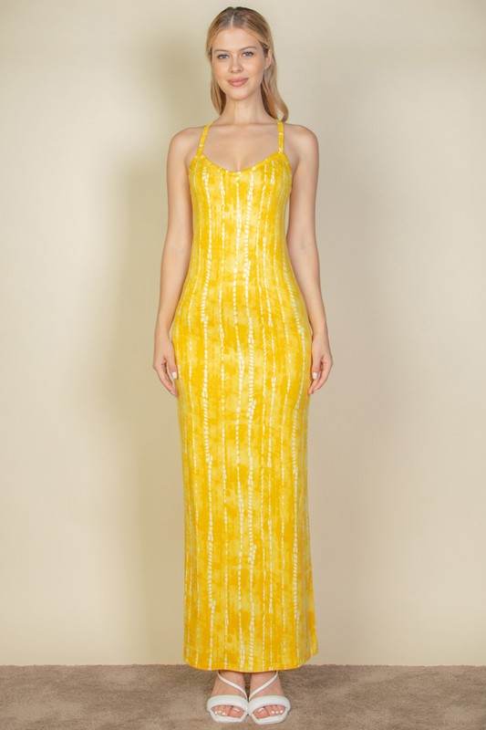 capella maxi dress Capella Tie Dye Cami Bodycon Maxi Dress Stretch Jersey