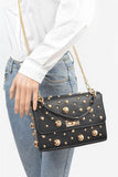 Chic Mix Studs Convertible Top Handle Swing Bag - Rosa Apparel