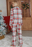 Christmas Plaid Two-Piece Long Sleeve Pajamas Set – Women’s Holiday PJs by Rosa Apparel - Rosa Apparel