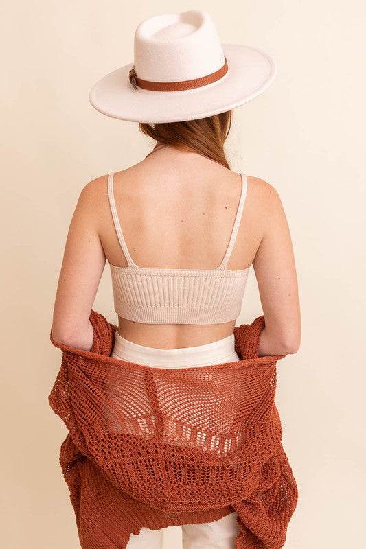 Contour Rib Knit Brami Lounge Top - Rosa Apparel