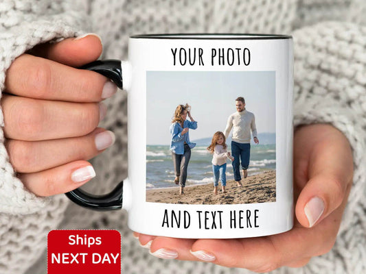 Custom Coffee Mug with Photo, Personalized Picture Coffee Cup, Anniversary Mug Gift for Him / Her, Customizable Logo-Text Mug - Rosa Apparel